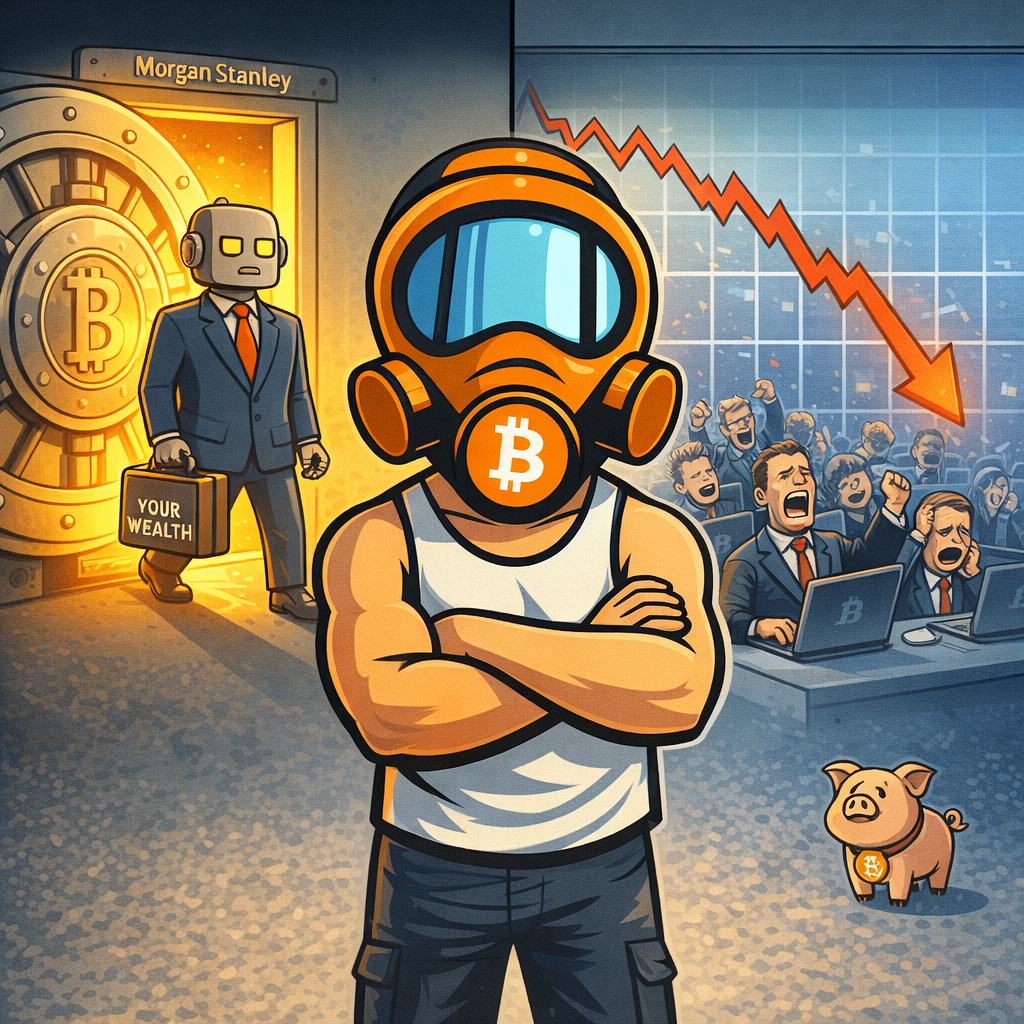 FF2K generated dispatch art for Bitcoin Bleeds, Wall Street Bots Up, and the Spurs Are in the Finals Somehow