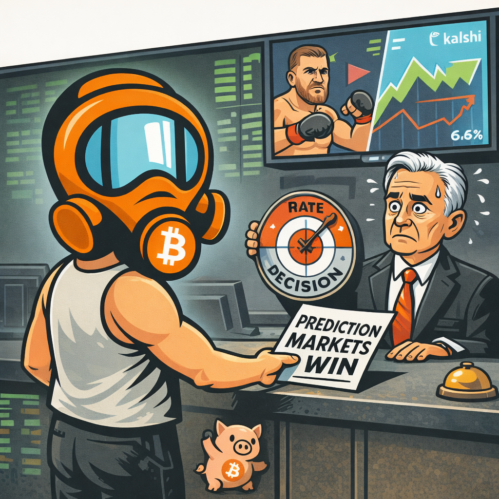 FF2K generated dispatch art for Burry Bets on Bookies, McGregor Returns, and the Fed Still Has No Idea