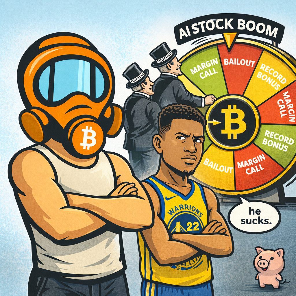 FF2K generated dispatch art for Wall Street owns the AI trade, Luka gets roasted, and someone brought a gun to Titans practice