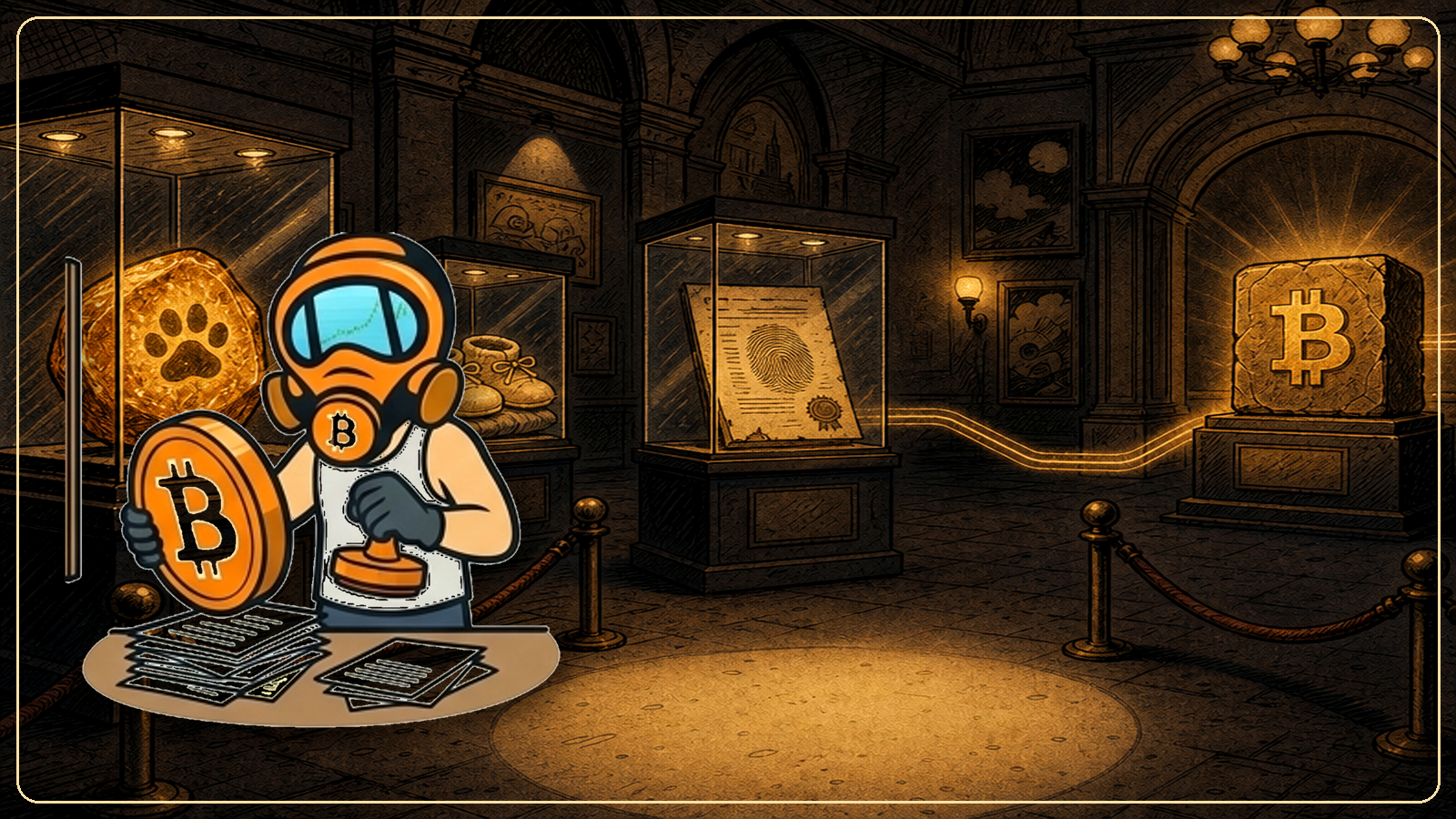FF2K demonstrating clean Bitcoin proof in a small memory museum.