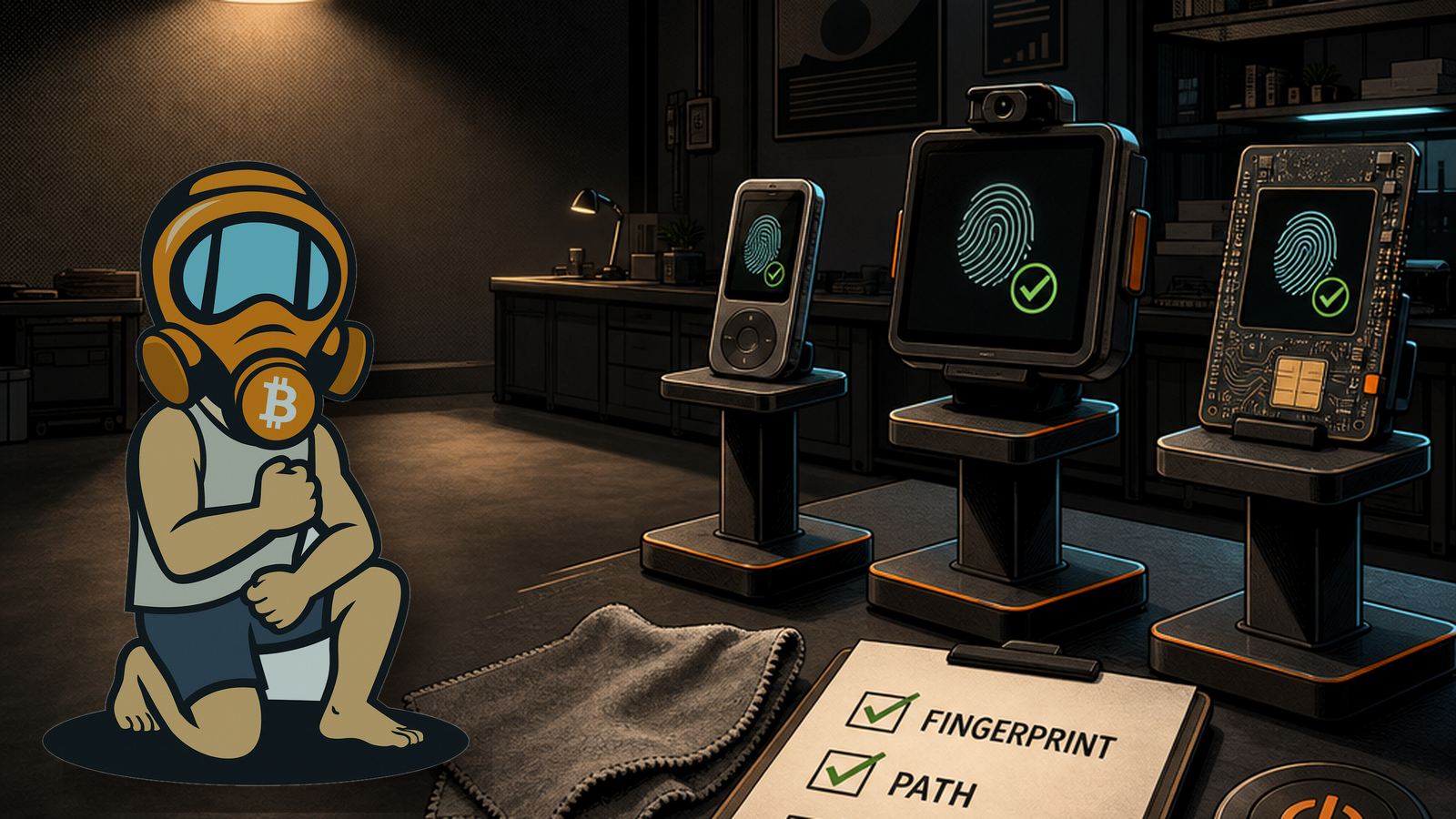 FF2K comparing three independent offline signing devices that show the same wallet fingerprint check.