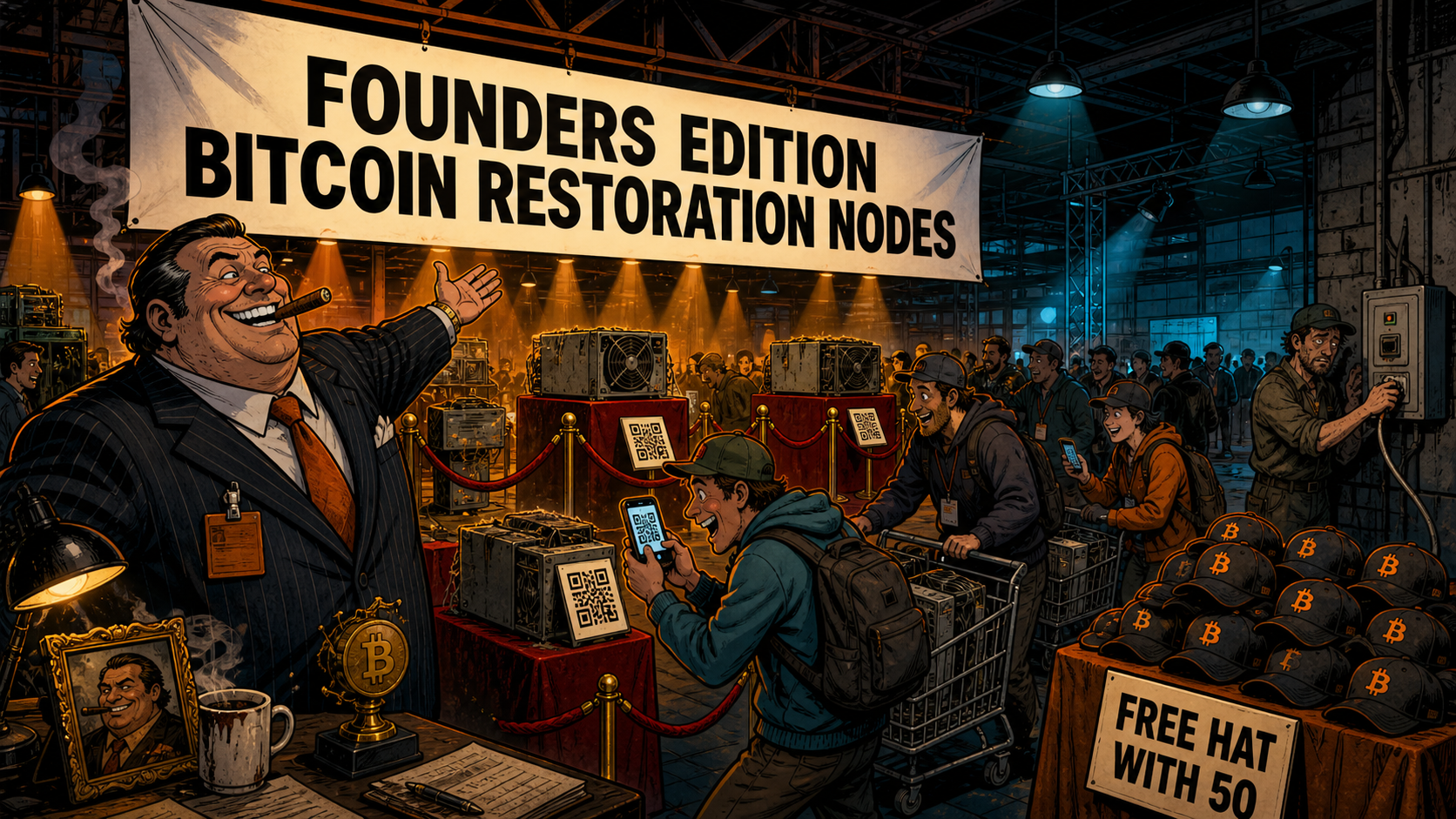 Warehouse 110 reopens as a grassroots monetary-defense boutique. Free hat with fifty.